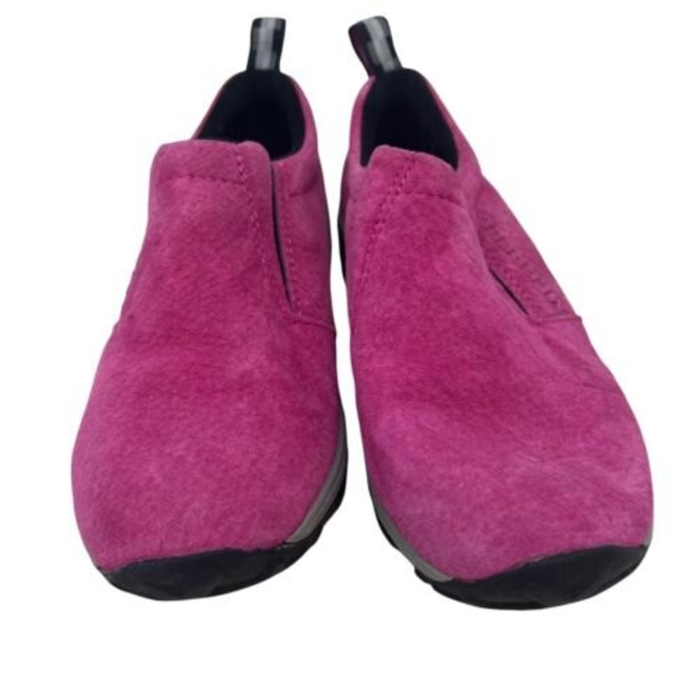 Merrell Jungle Moc Kids Size 4 Girls Youth Pink Suede Slip On Casual Trail Shoes